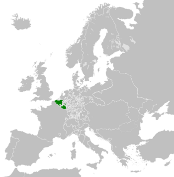 The United Belgian States' territory in 1790