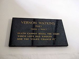 Vernon Watkins memorial at Pennard church - geograph.org.uk - 1308796