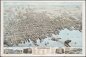 View of the city of New Bedford, Mass - 1876 G3764.N4A3 1876O43