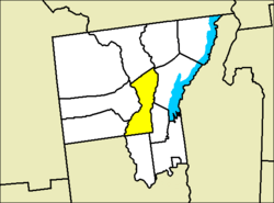 Location of Warrensburg in Warren County