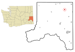Location of Oakesdale, Washington