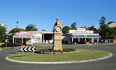 William Butler Memorial Clock, Main Street, Kilcoy, Somerset, Queensland.JPG