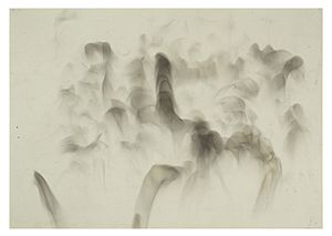 Wolfgang Paalen, Fumage, 1938, Candle smoke on paper