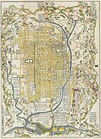 1696 Genroku 9 (early Edo) Japanese Map of Kyoto, Japan - Geographicus - Kyoto-genroku9-1696
