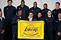 2010 NBA Champion Los Angeles Lakers with President Obama