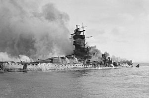 Admiral Graf Spee Flames