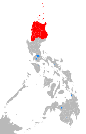 Affected Philippine provinces by typhoon Bilis 2006