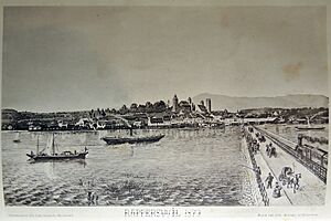Alwina Gossauer - Südansicht von Rapperswil nach Abbruch der Seebrücke und Bau des Seedamms 1879 - Stadtmuseum Rapperswil - 'Stadt in Sicht - Rapperswil in Bildern' 2013-10-05 16-18-09 (P7700)