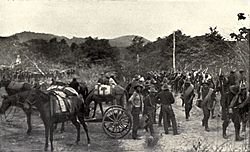 Americans going to the front at Las Guasimas