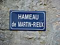 Any-Martin-Rieux (Aisne) street sign centre Hameau de Martin-Rieux