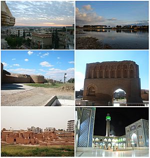  Raqqa skyline • The EuphratesRaqqa city walls  • Baghdad gateQasr al-Banat Castle • Uwais al-Qarni Mosque