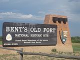 Bent's Old Fort entrance sign, CO IMG 5703