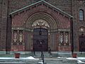 Blessed Trinity Roman Catholic Church Buffalo NY Entrance Detail Dec 09