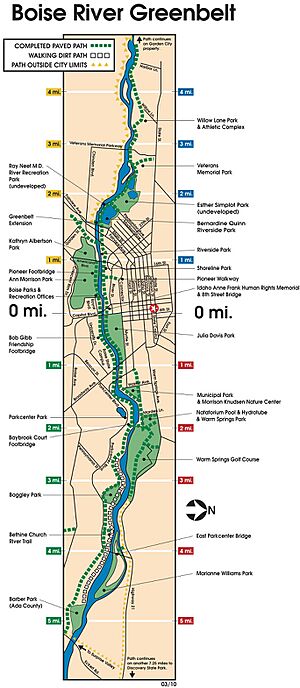 Boise Greenbelt map