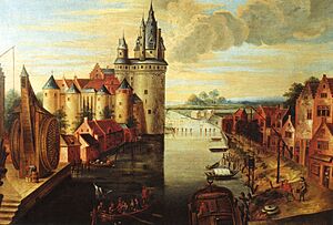 Bourgondisch Kasteel van Kortrijk schilderij