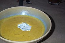 Carrot soup with Greek yogurt
