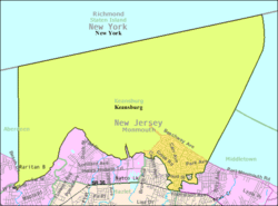 Census Bureau map of Keansburg, New Jersey