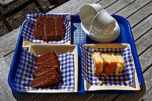 Chocolate cake and Victoria sponge