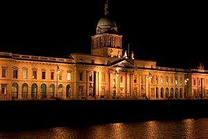 Dublin Customs House at night