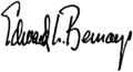 Edward L. Bernays signature