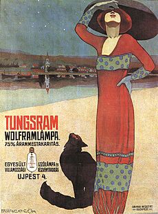 Faragó, Géza - Poster for Tungsram Light Bulbs (ca 1910)