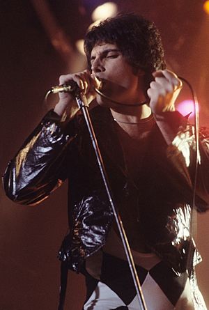 Freddie Mercury performing in New Haven, CT, November 1977