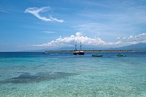 Gili Air Island from Gili Meno Island, Indonesia