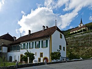 Ligerz Aarbergerhus mit Kirche