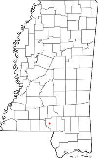 Location of Foxworth, Mississippi