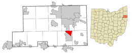 Location of Woodworth in Mahoning County and in the State of Ohio