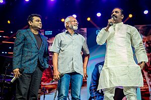 Mani Ratnam, AR Rahman & Vairamuthu at the Chekka Chivantha Vaanam Audio Launch