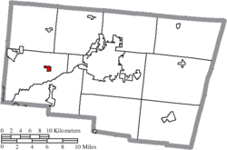 Location of Donnelsville in Clark County