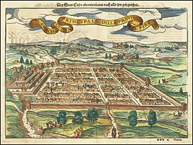 Map of Cusco by Sebastian Munster (1574)