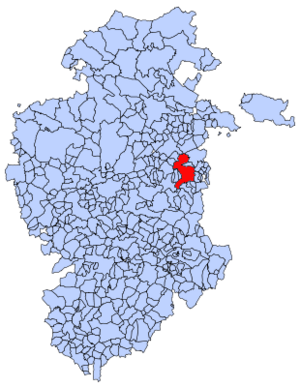 Municipal location of Belorado in Burgos province