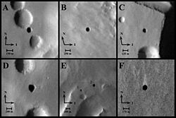 Mars caves from NASA orbiters