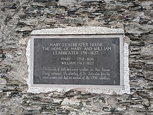 Memorial Inscription on Mary Leadbeater House in Ballitore