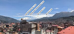 Mountains seen from Huaraz to the north