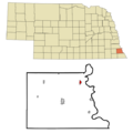 Nemaha County Nebraska Incorporated and Unincorporated areas Peru Highlighted