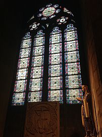 Notre Dame Cathedral- Window of Chapelle Saint-Clotilde by Eugene Viollet-le-Duc