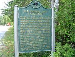 Official Historical Marker of Old Presque Isle Lighthouse