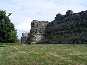 Outer wall Pevensey Castle - geograph.org.uk - 1410474