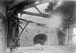 Oxford Furnace Stack, west elevation
