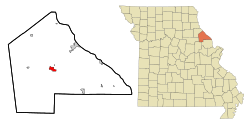 Location of Bowling Green, Missouri