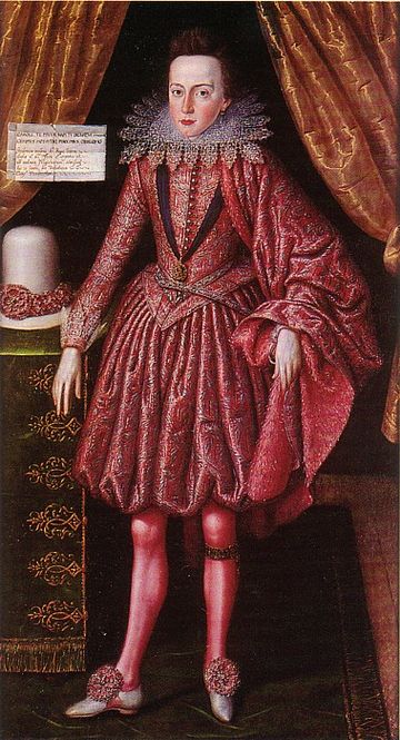 Prince Charles the Future Charles I by Robert Peake, 1613. (University of Cambridge)