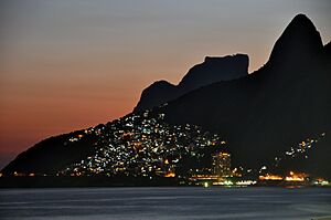 Rio de janeiro favela ipanema beach night 2010