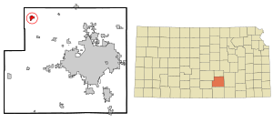 Location within Sedgwick County and Kansas