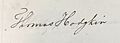 Signature Thomas Hodgkin 1840, Royal Medical Chirurgical Society Obligation Book 1805