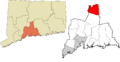 South Central Connecticut incorporated and unincorporated areas Meriden highlighted