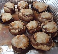 Stuffed mushrooms at a party