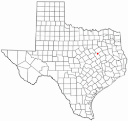 Location of Tehuacana, Texas